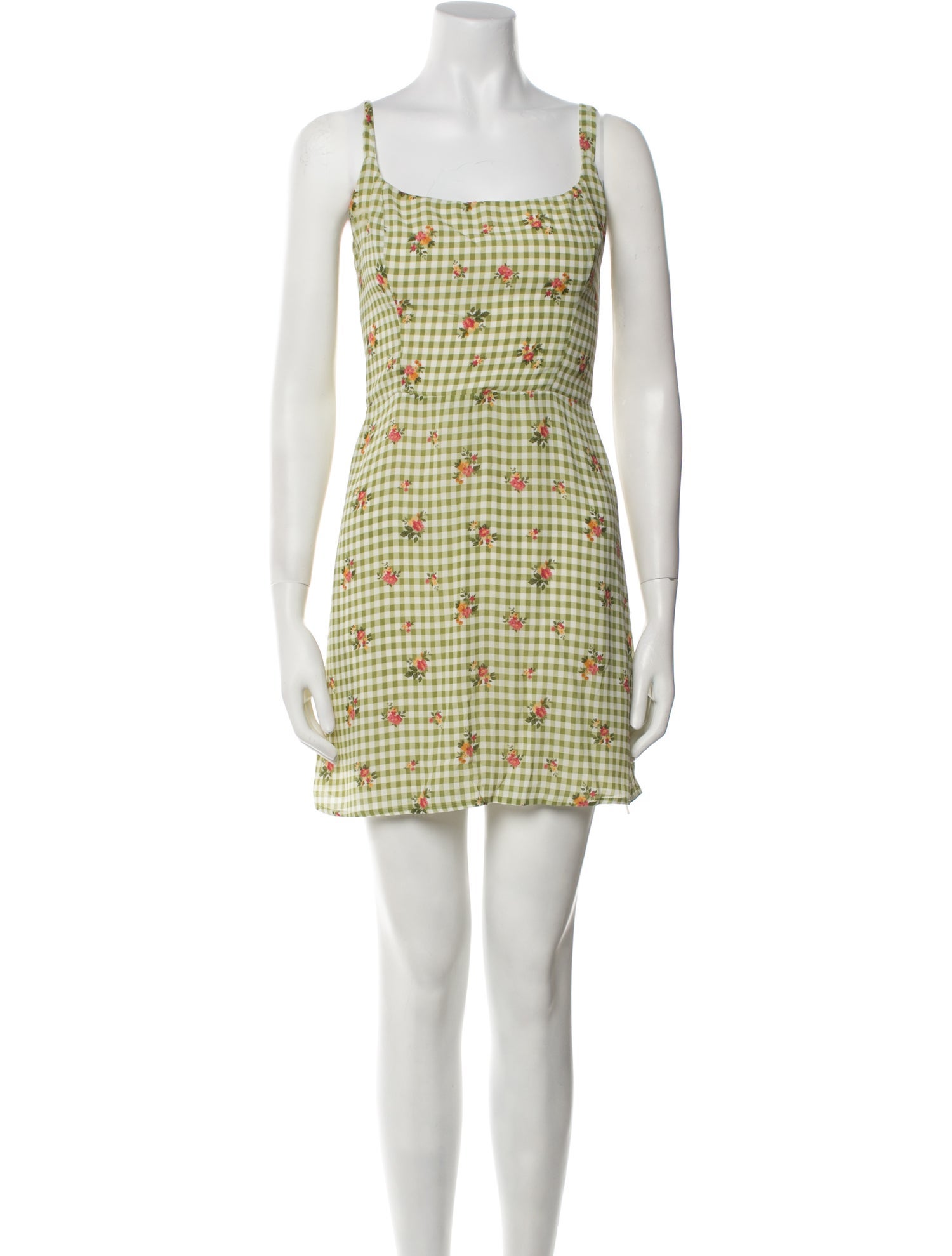 Reformation Plaid Print Mini Dress