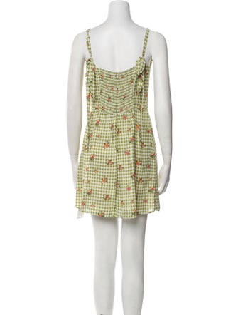 Reformation Plaid Print Mini Dress