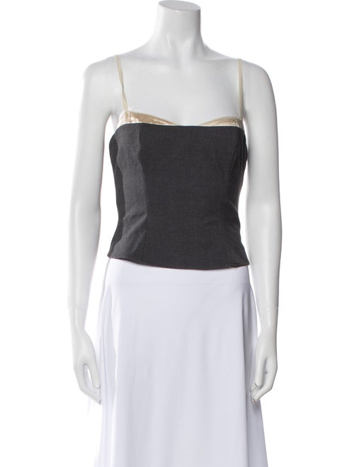 Reformation Square Neckline Sleeveless Crop Top