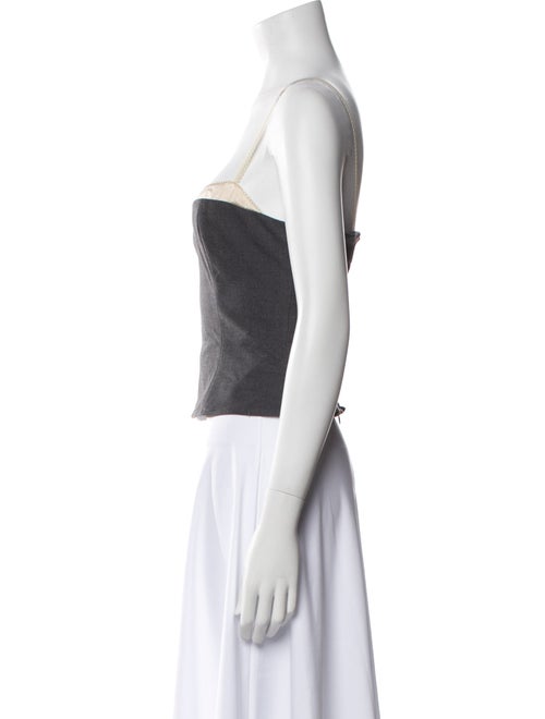 Reformation Square Neckline Sleeveless Crop Top