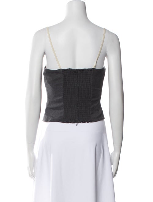 Reformation Square Neckline Sleeveless Crop Top