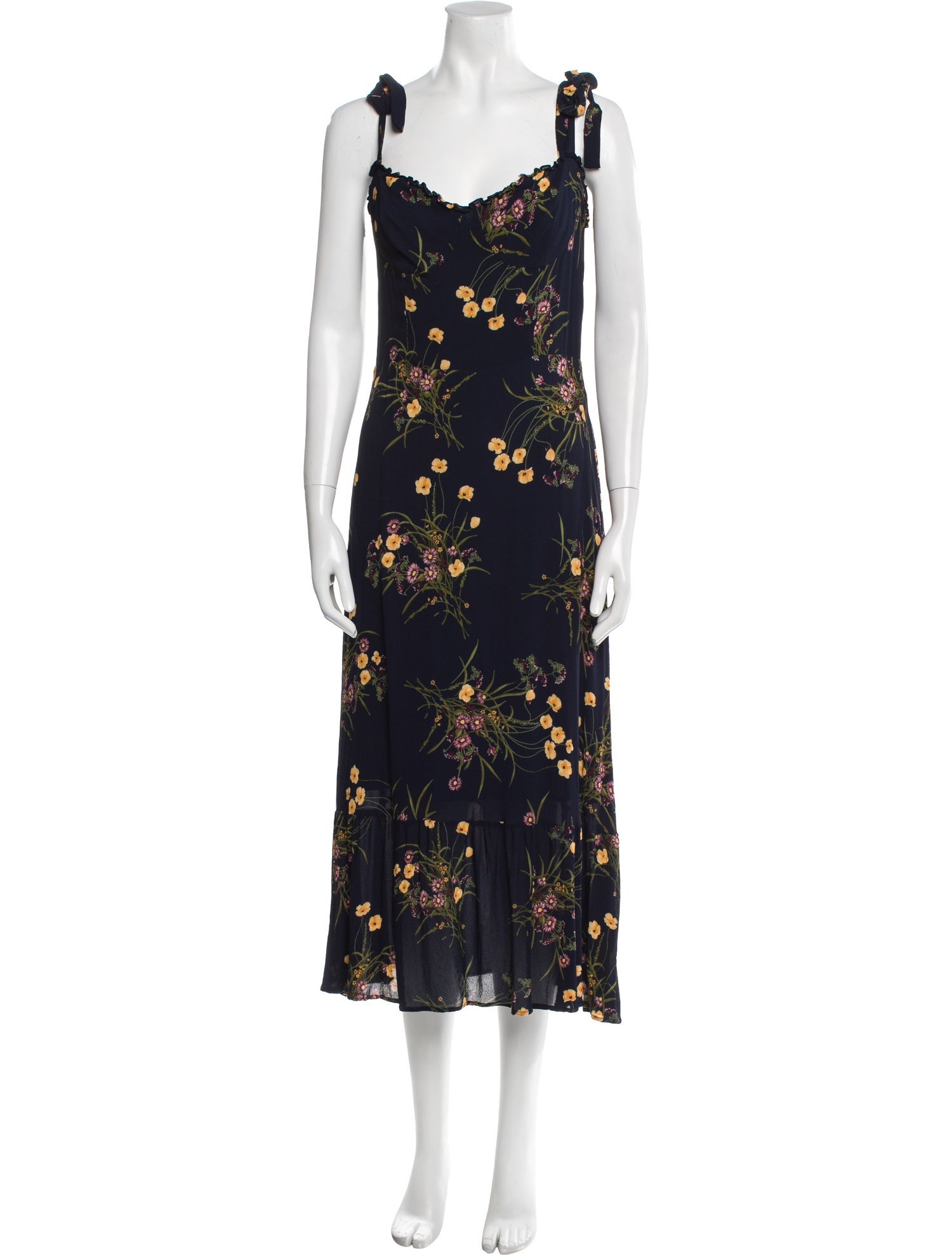 Reformation Floral Print Long Dress