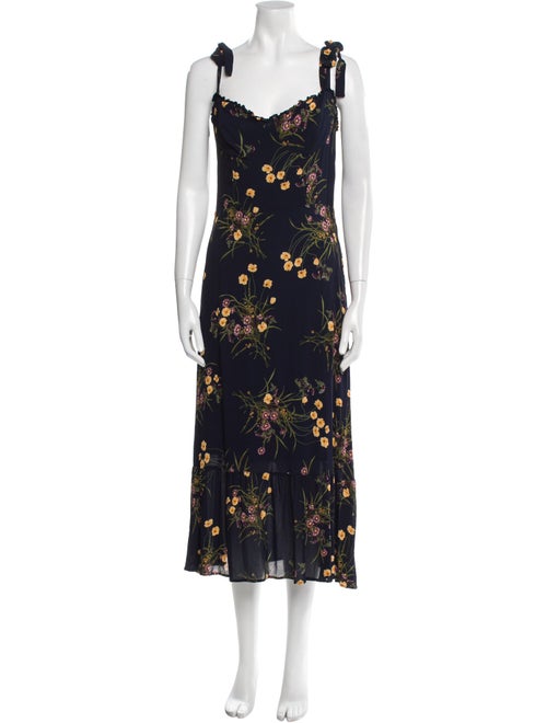 Reformation Floral Print Long Dress