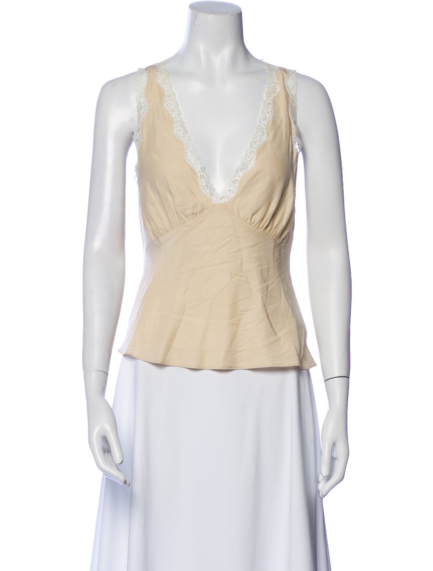 Reformation Silk V-Neck Top