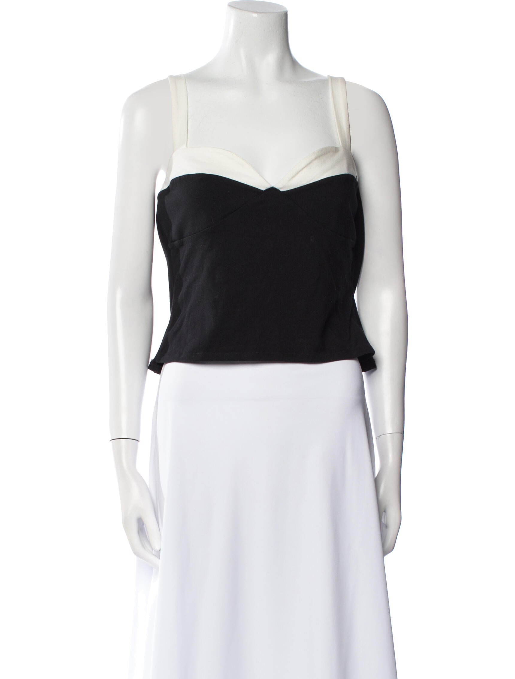 Reformation Square Neckline Sleeveless Crop Top