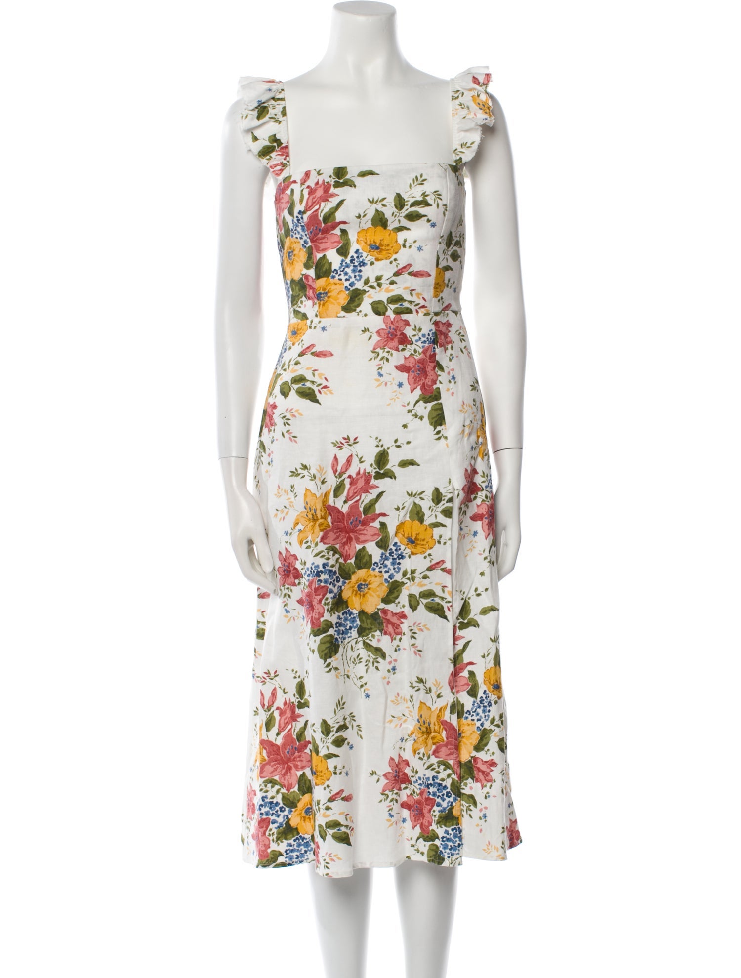 Reformation Linen Midi Length Dress