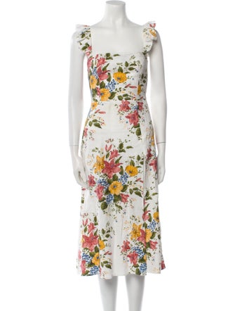 Reformation Linen Midi Length Dress