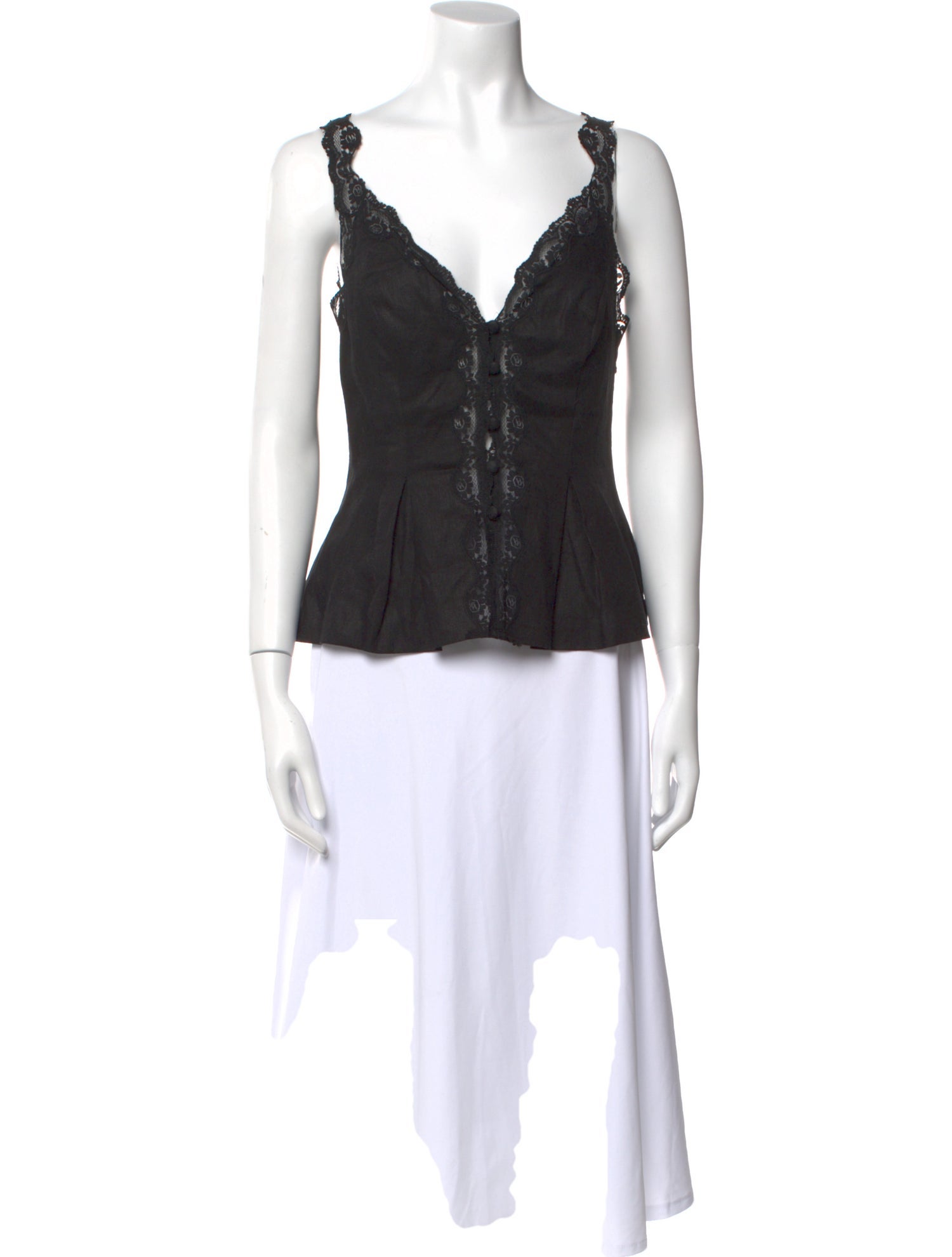 Reformation Silk V-Neck Top