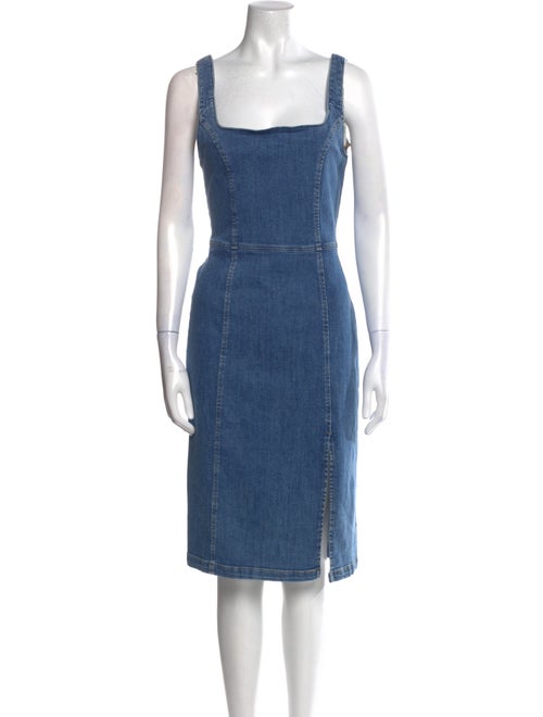 Reformation Square Neckline Knee-Length Dress