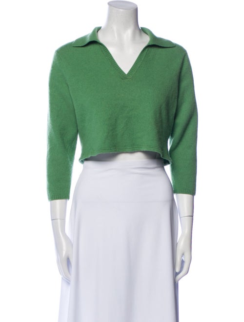 Reformation Three-Quarter Sleeve Crop Top