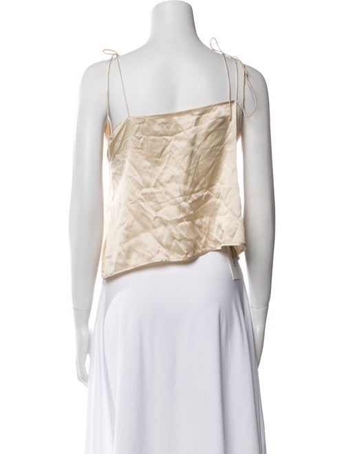 Reformation Silk V-Neck Crop Top