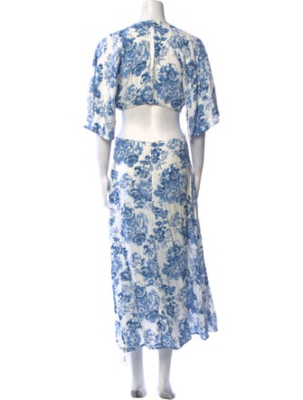 Reformation Floral Print Long Dress