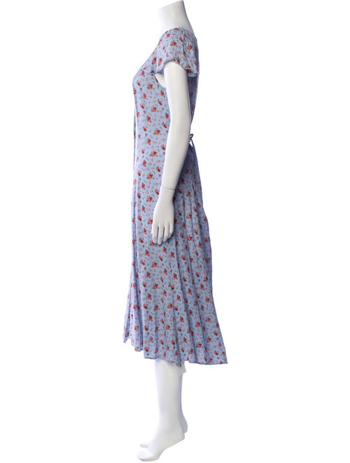 Reformation Floral Print Midi Length Dress