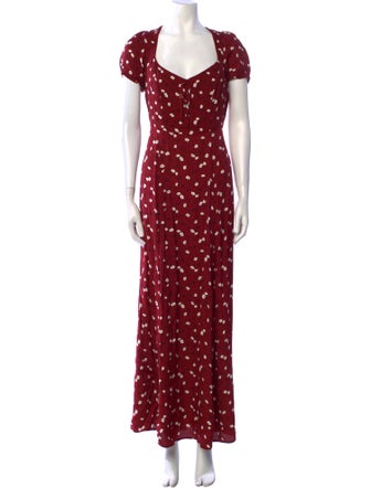 Reformation Printed Long Dress