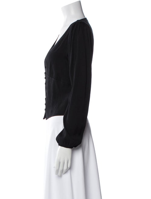 Reformation V-Neck Long Sleeve Blouse