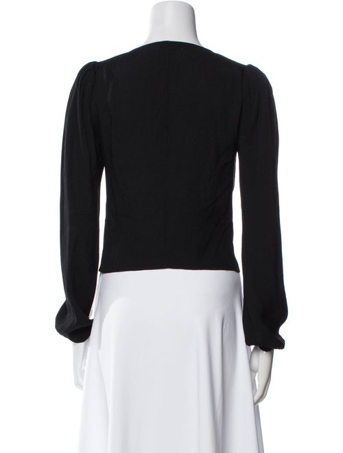 Reformation V-Neck Long Sleeve Blouse
