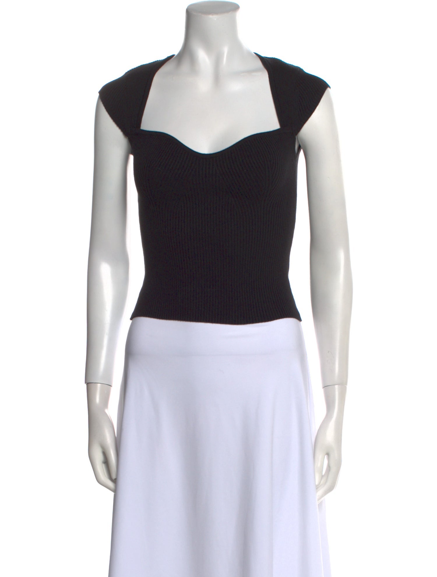 Reformation Square Neckline Sleeveless Crop Top