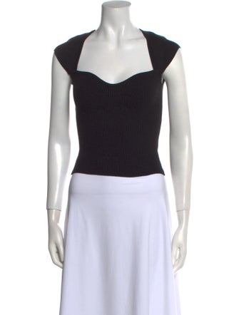 Reformation Square Neckline Sleeveless Crop Top