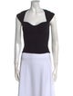 Reformation Square Neckline Sleeveless Crop Top