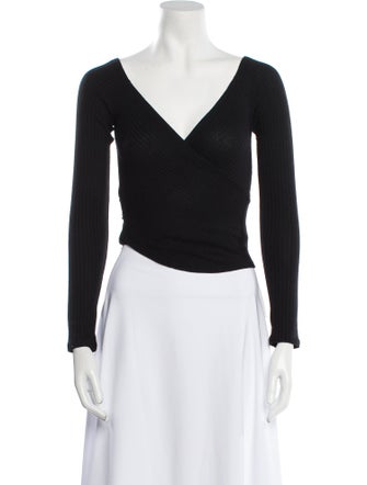 Reformation V-Neck Long Sleeve Bodysuit