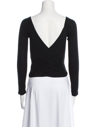 Reformation V-Neck Long Sleeve Bodysuit