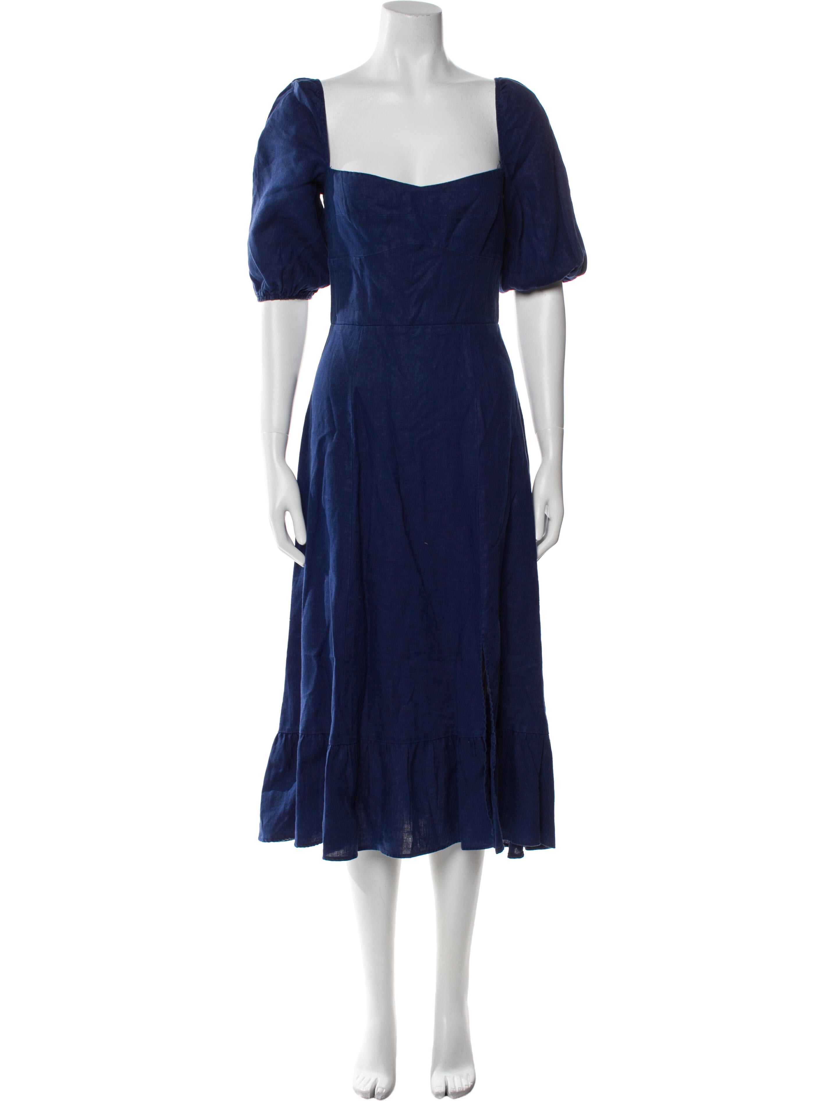 Reformation Linen Midi Length Dress