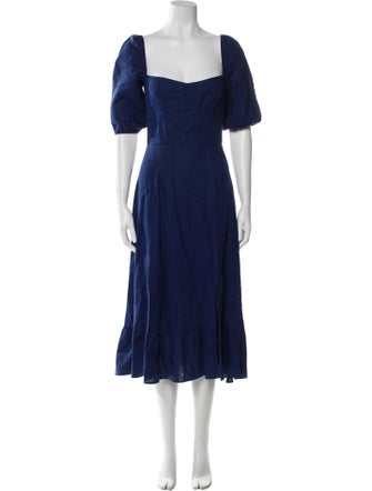 Reformation Linen Midi Length Dress