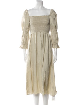 Reformation Linen Midi Length Dress