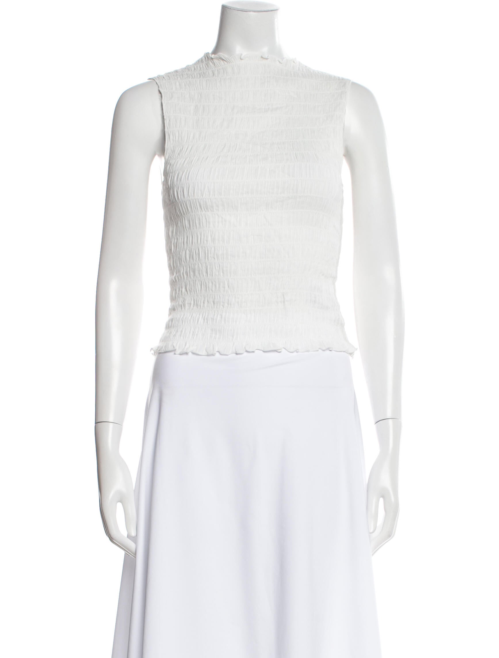 Reformation Crew Neck Sleeveless Crop Top