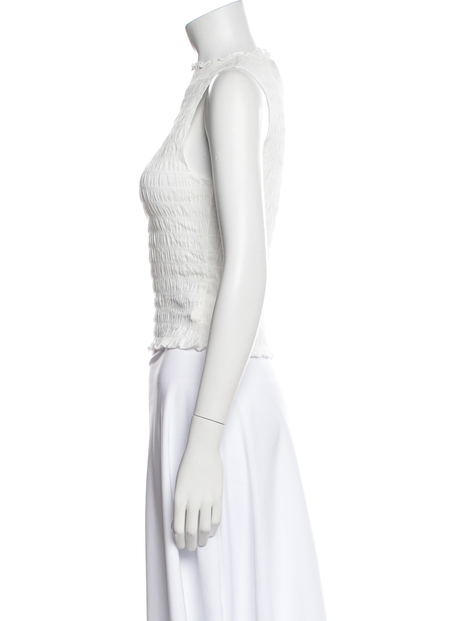 Reformation Crew Neck Sleeveless Crop Top