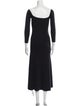Reformation Square Neckline Midi Length Dress
