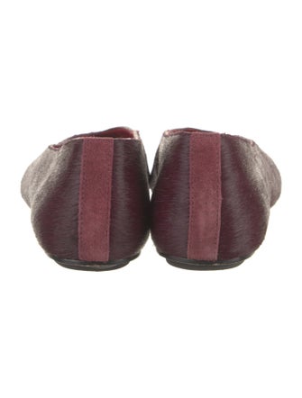 Reformation Ponyhair Leather Trim Embellishment Flats