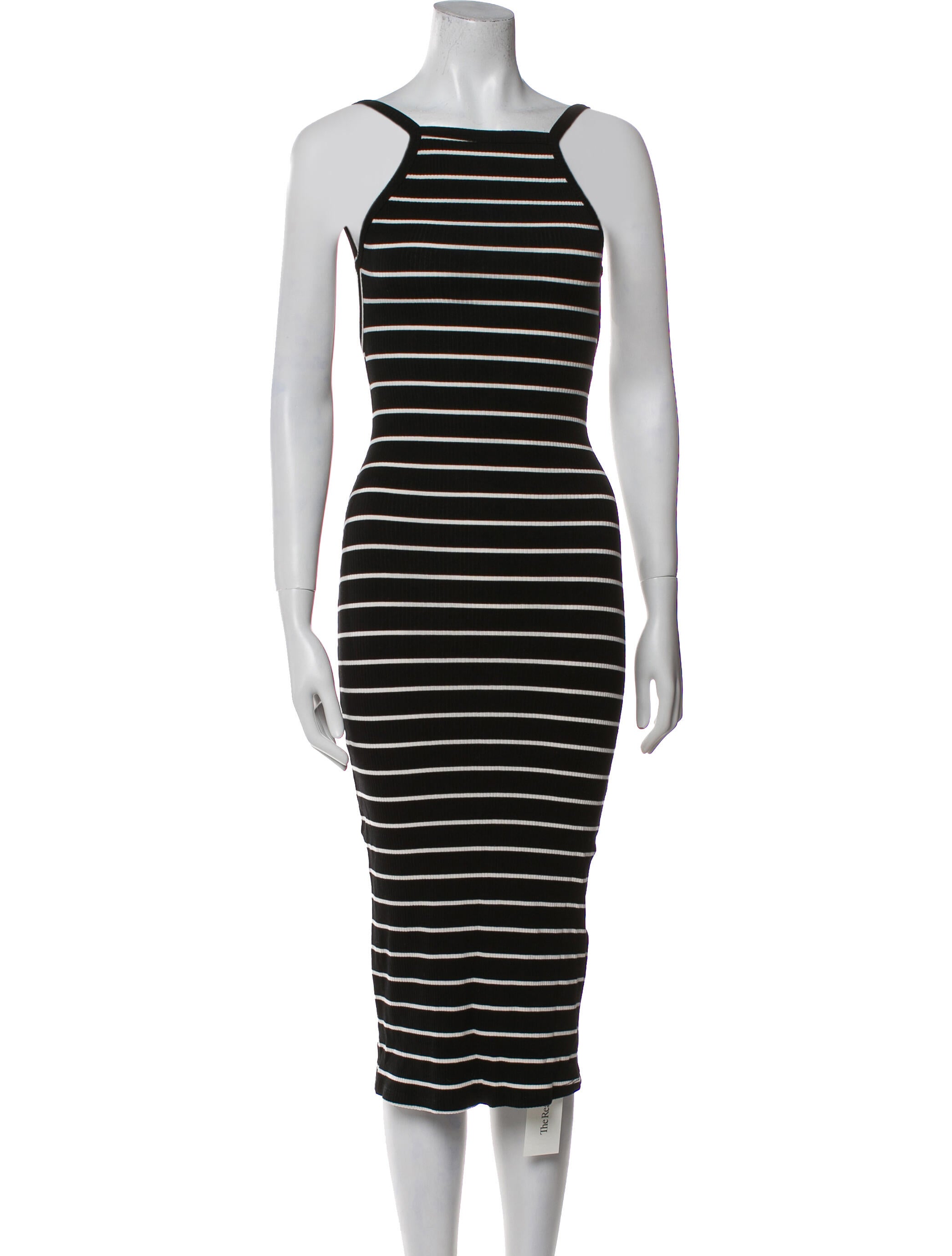 Reformation Striped Midi Length Dress