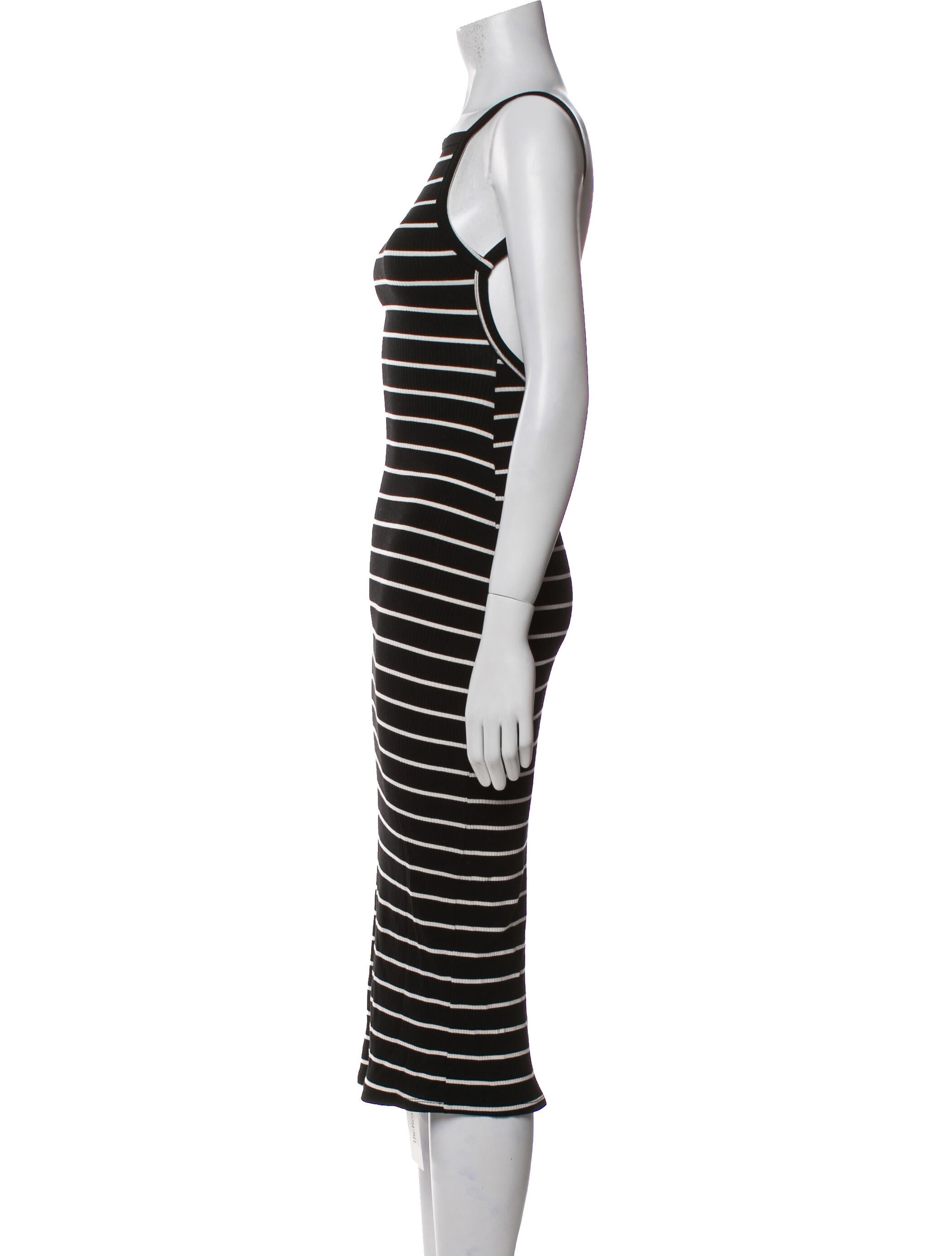 Reformation Striped Midi Length Dress