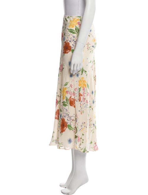 Reformation Floral Print Midi Length Skirt