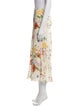 Reformation Floral Print Midi Length Skirt