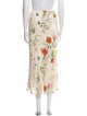 Reformation Floral Print Midi Length Skirt
