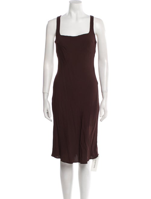Reformation Square Neckline Knee-Length Dress