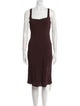 Reformation Square Neckline Knee-Length Dress