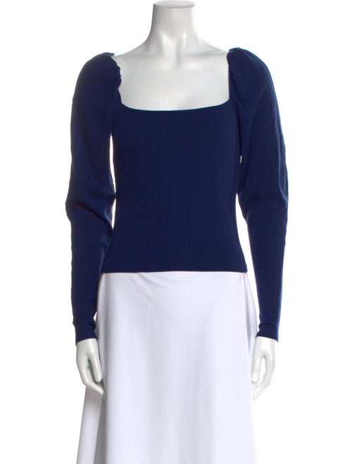 Reformation Square Neckline Long Sleeve Crop Top