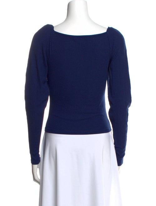 Reformation Square Neckline Long Sleeve Crop Top