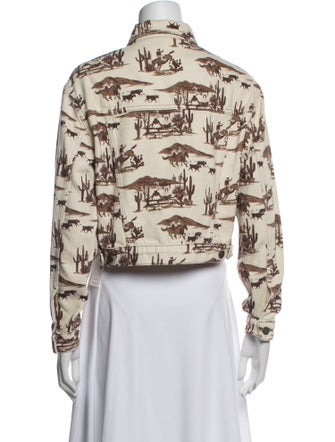 Reformation Printed Denim Jacket