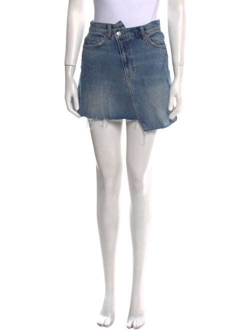 Reformation Distressed Accents Mini Skirt
