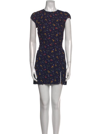 Reformation Floral Print Mini Dress