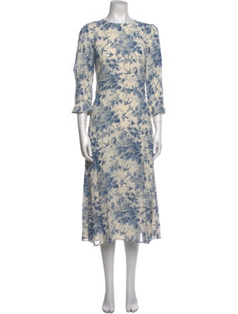 Reformation Floral Print Long Dress