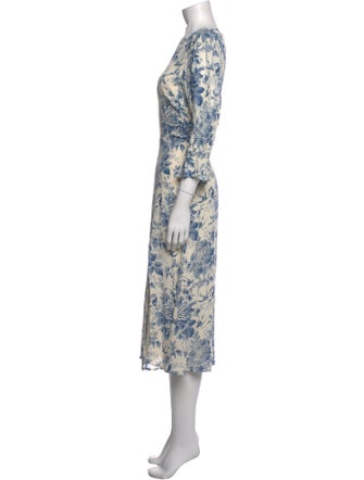 Reformation Floral Print Long Dress