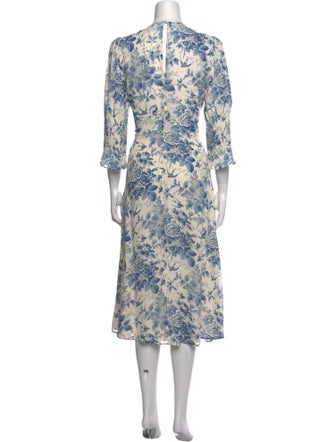Reformation Floral Print Long Dress
