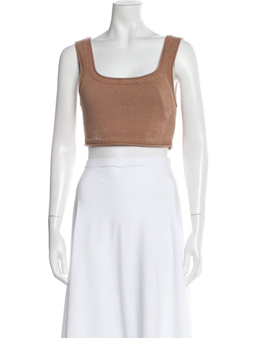 Reformation Square Neckline Sleeveless Crop Top