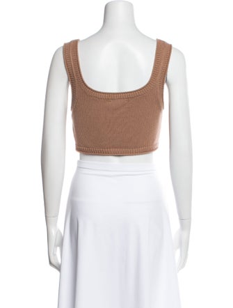 Reformation Square Neckline Sleeveless Crop Top