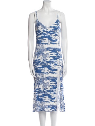 Reformation Printed Midi Length Dress